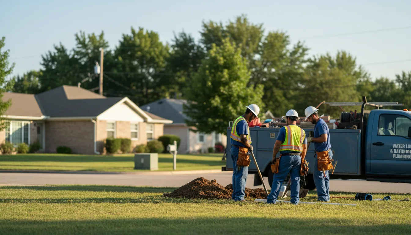 Residential water line and bathroom plumbing service in Roseglen, ND